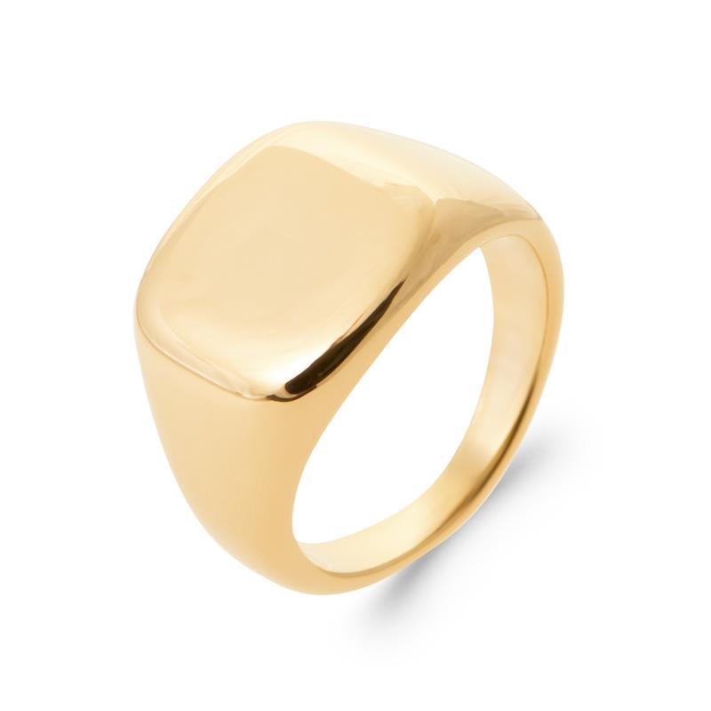 Vierkante ring – verguld | Azulin
