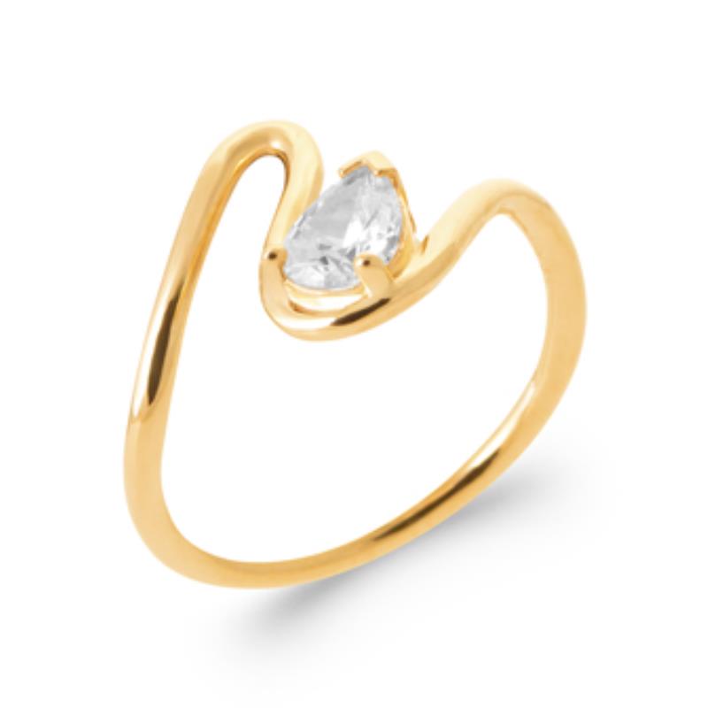 Open Drop Ring – Επίχρυσο | Azulin