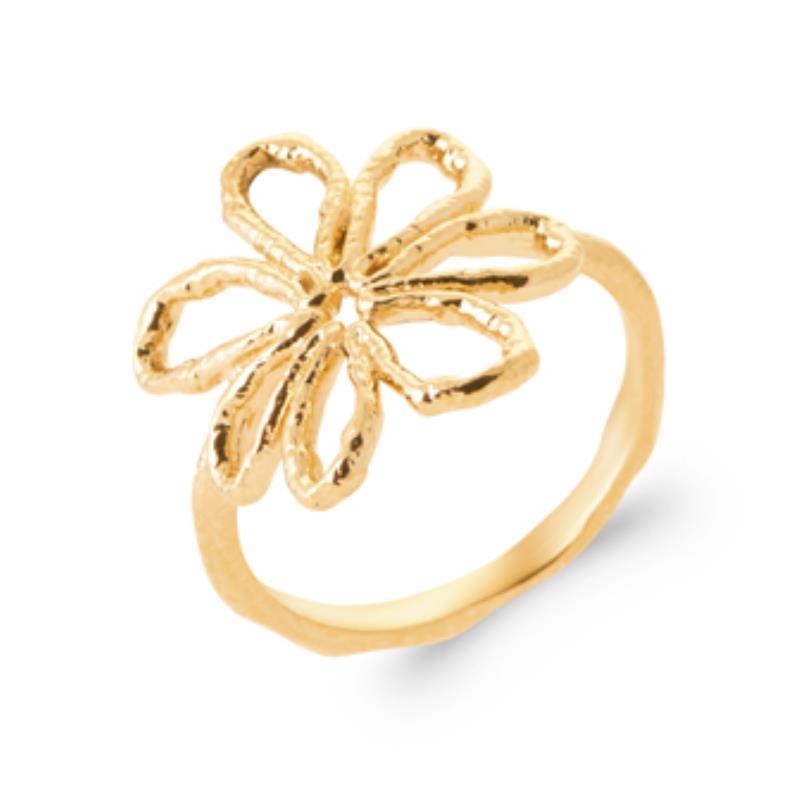 Bloemenring – Verguld | Azulin