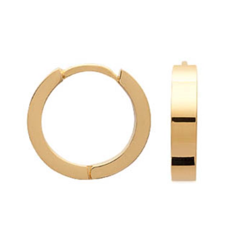 Flat Hoop Øreringe – Forgyldt | Azulin