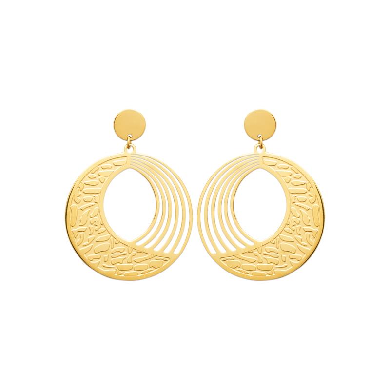Brincos Lua – Aço Dourado | Azuline
