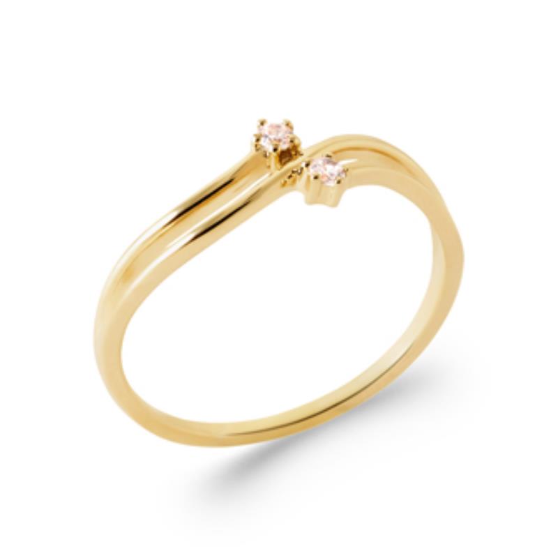 Anillo Dúo Abierto – Chapado en Oro | Azuline