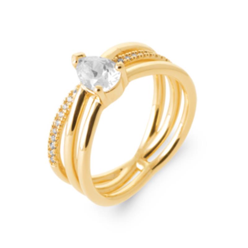 Drop Ring – Guldpläterad | Azulin
