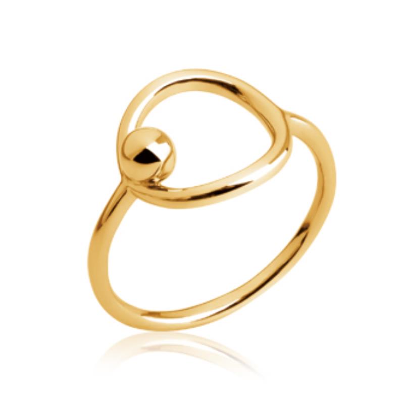 Oval sfærering – forgyldt | Azulin