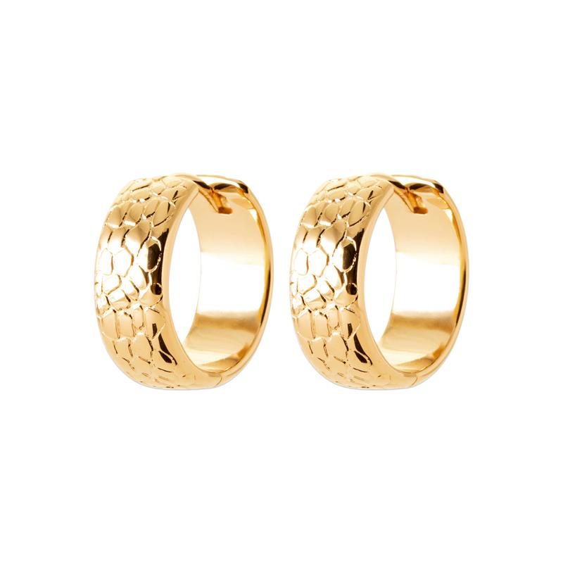 Hammered Hoop Øreringe – Forgyldt | Azulin