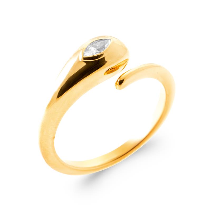 Markiezin open ring – verguld | Azulin
