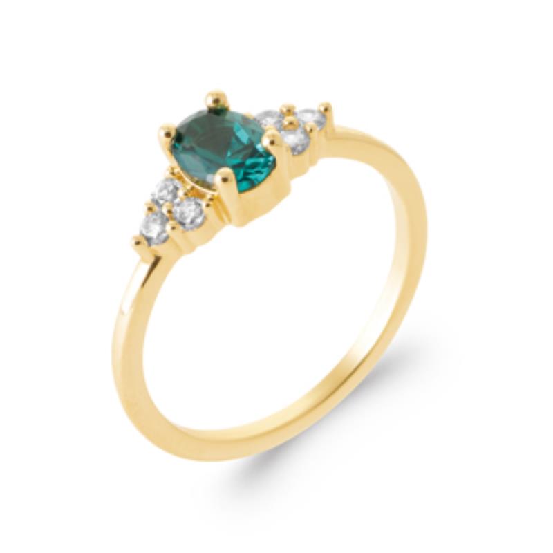 Oval Ring – Guldpläterad | Azulin