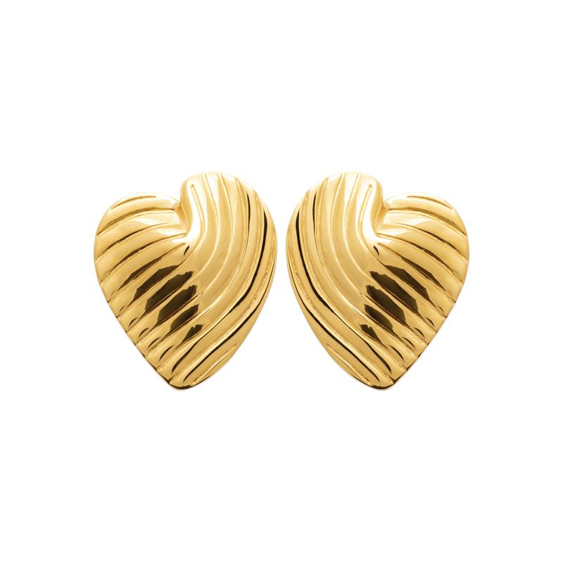 Wavy Heart Chips – Golden Steel | Azulin