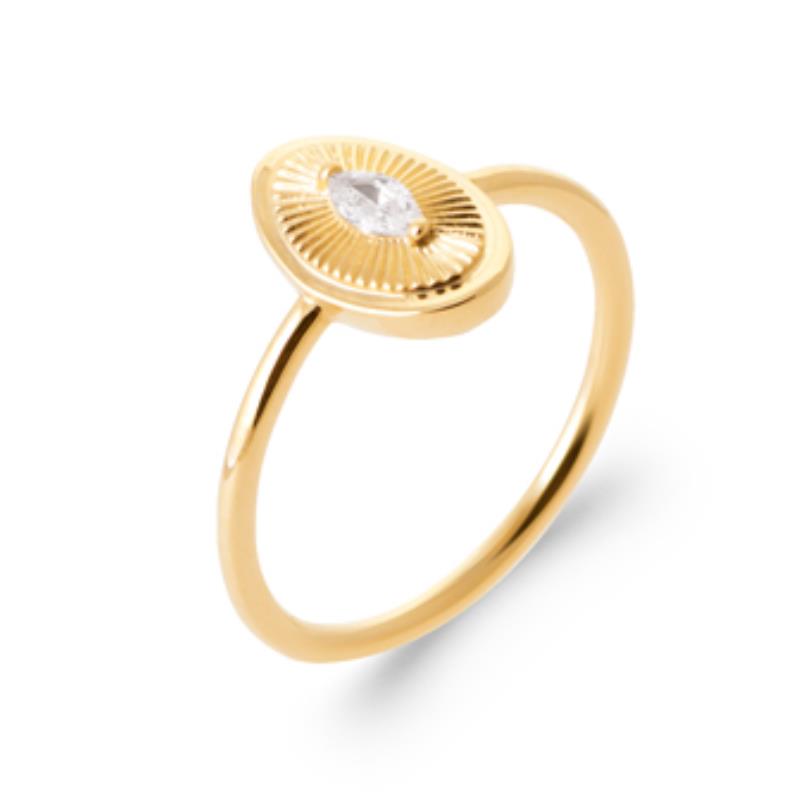 Oval Ring – Guldpläterad | Azulin