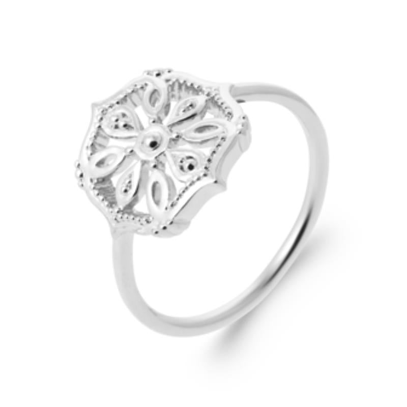 Anillo Floral – Plata | Azuline