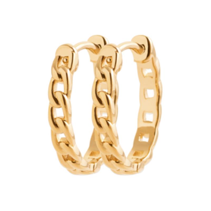 Chain Hoop Øreringe – Forgyldt | Azulin