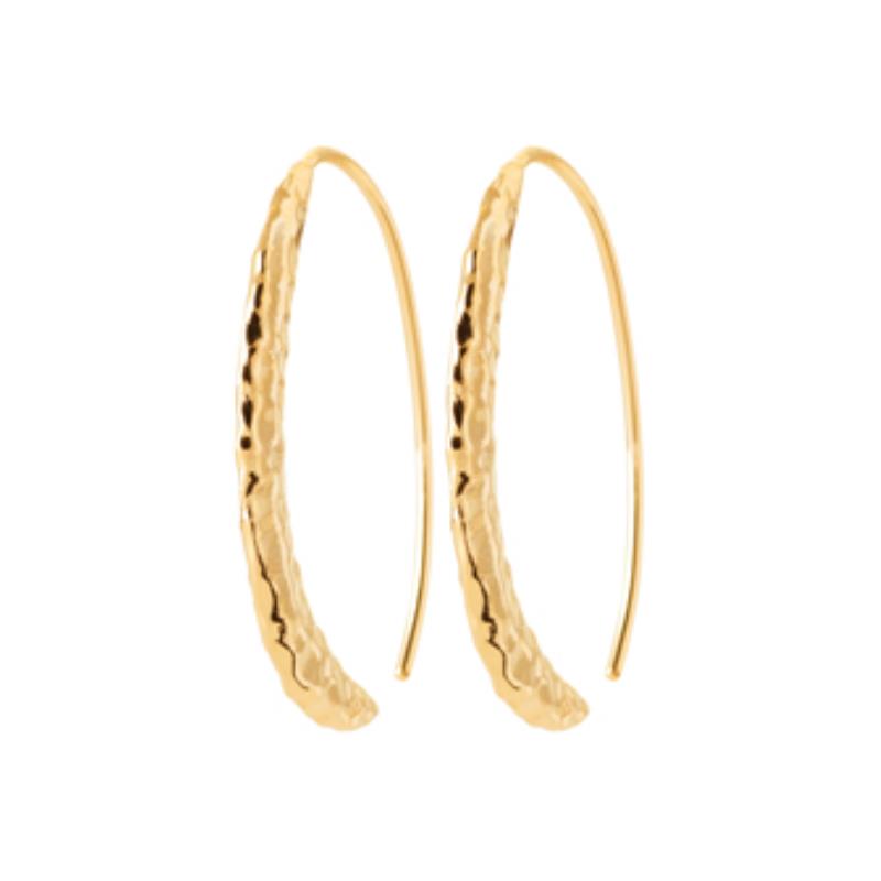 Hammered Hoop Øreringe – Forgyldt | Azulin
