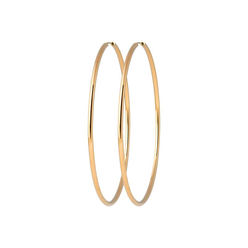 Smooth Hoop øreringe – forgyldt | Azulin