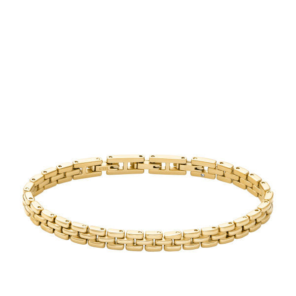 Fossil Link Bracelet – Gold Steel – Azuline