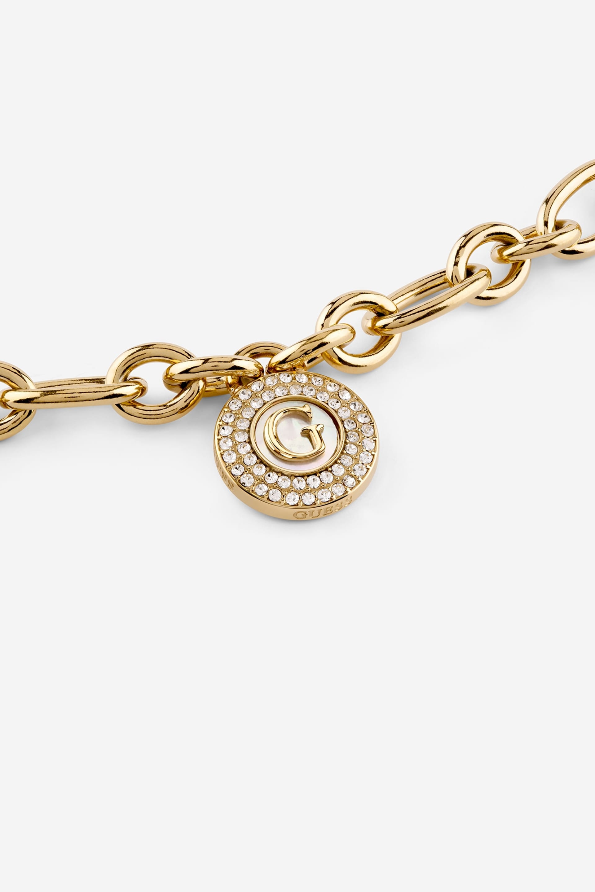 Bracciale Guess acciaio dorato - Maglia larga
