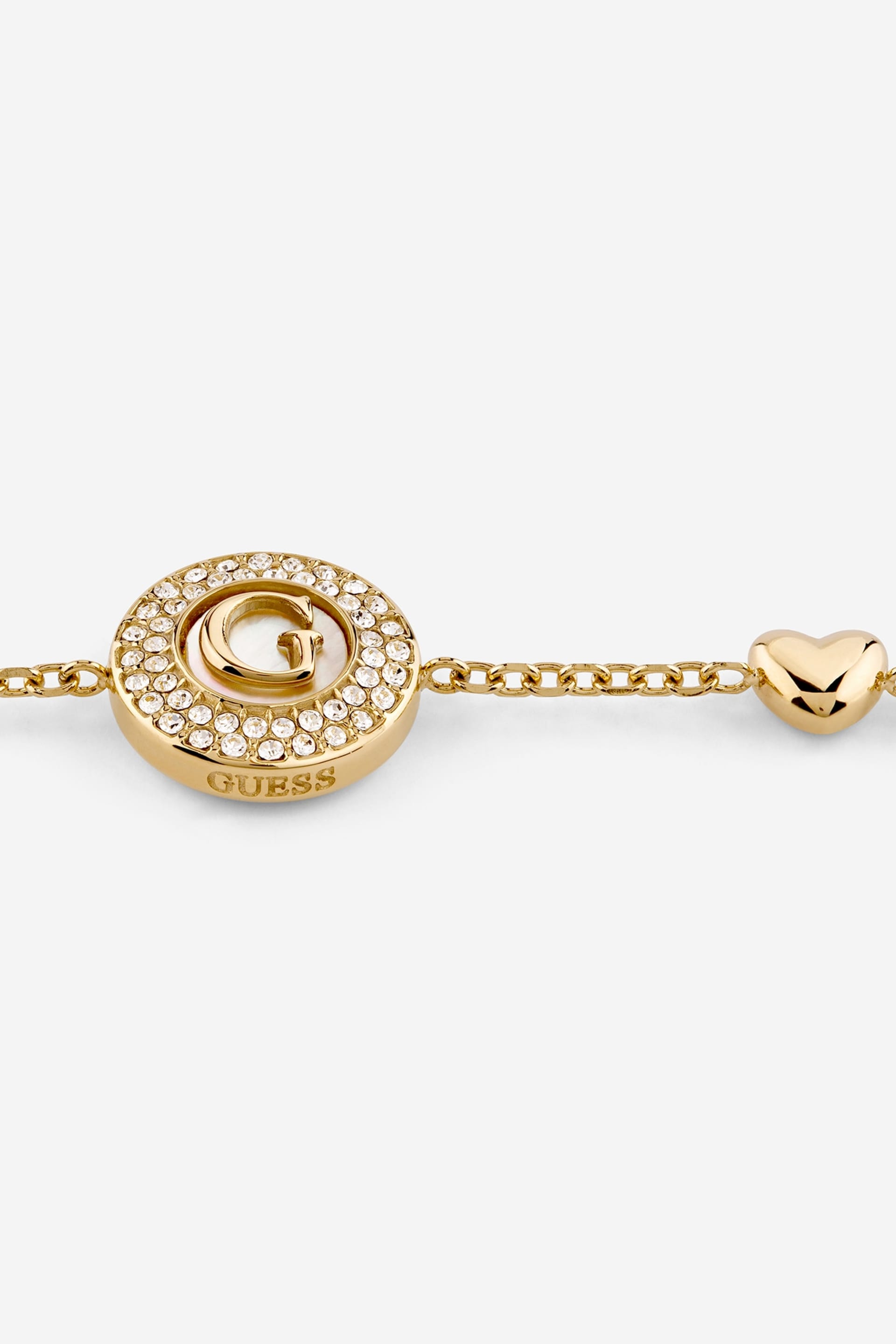 Bracciale Guess acciaio dorato - G pavimentato
