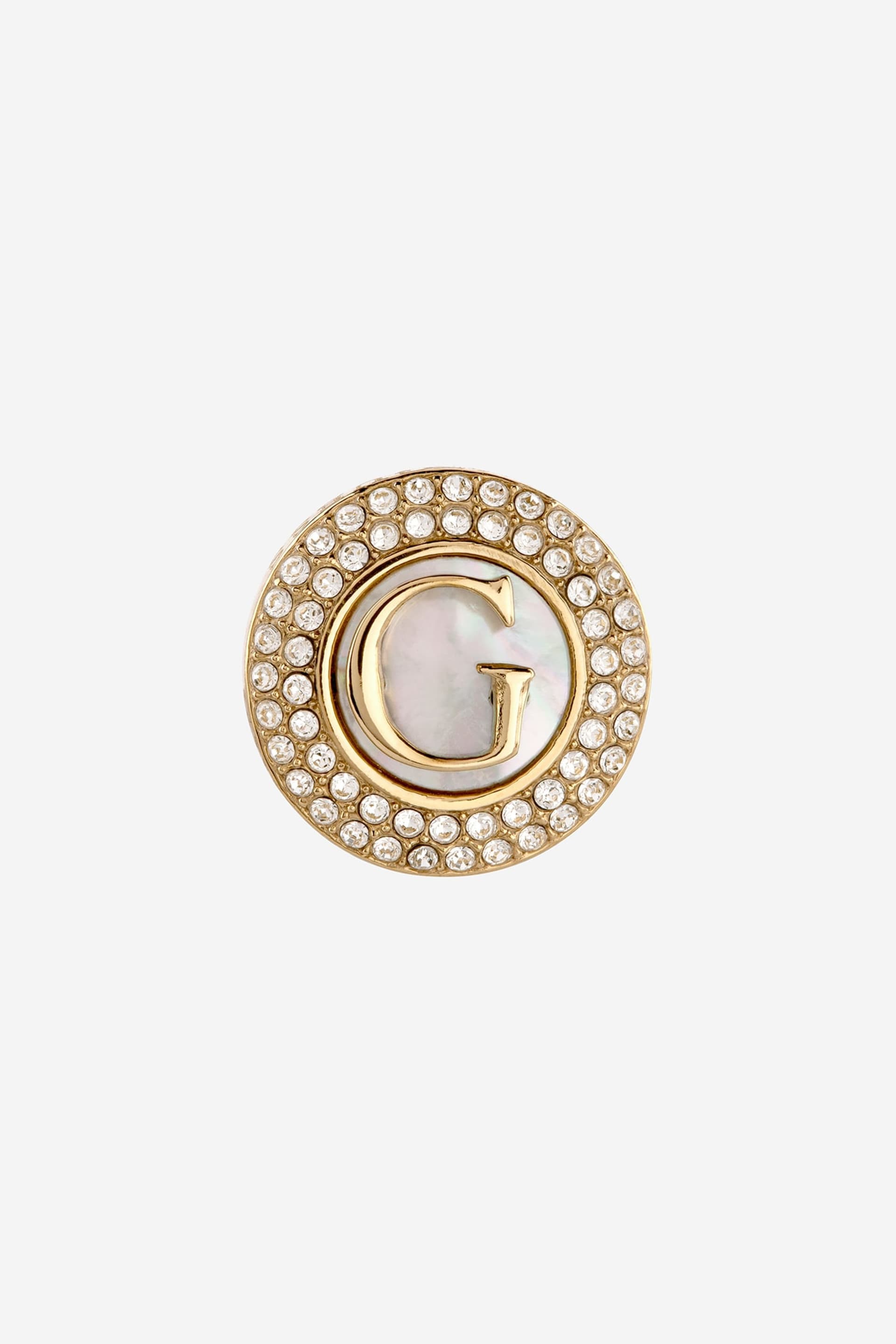 Orecchini Guess acciaio dorato - G pavimentato