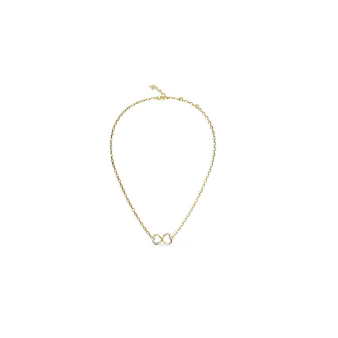 Collar Guess Acero dorado - Infinito y corazón con cristales