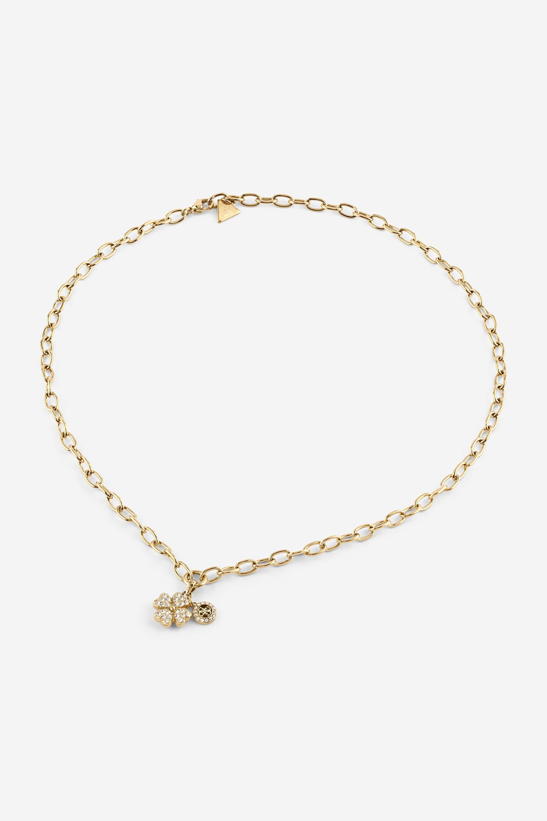 Collana Guess acciaio dorato - Trifoglio