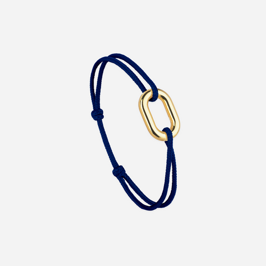 Eslabón 16 mm - Chapado en Oro - Azul Marino - Le Vent à la Française
