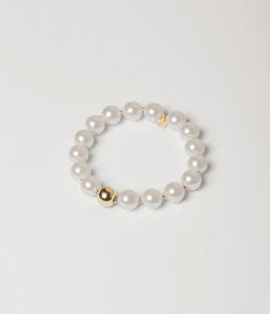 Madura - ゴールデン スティールとパール - ブレスレット - Zag Bijoux