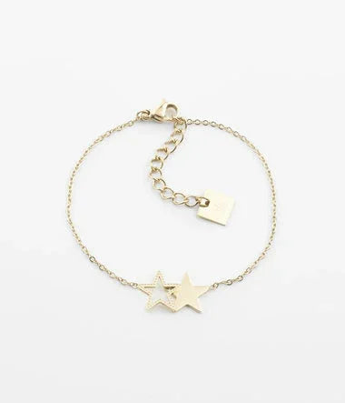 Double Star - Acier Doré - Bracelet - Zag Bijoux
