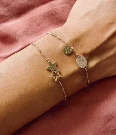 Double Star - Acier Doré - Bracelet - Zag Bijoux