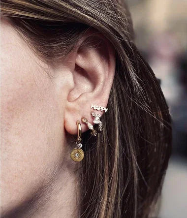 Ariel - Acciaio Dorato - Orecchini - Zag Bijoux visualizza 2