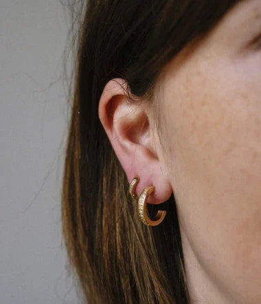 Rita - Acciaio Dorato - Orecchini - Zag Bijoux visualizza 2