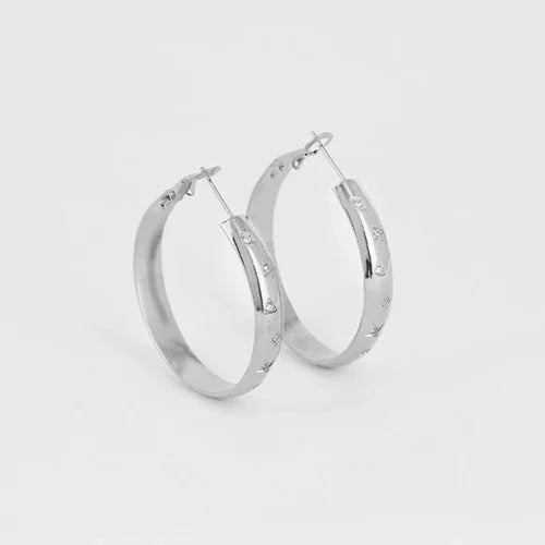Staal - Oorbellen - Zag Bijoux