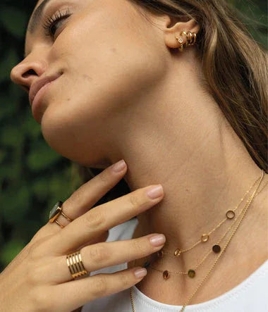 Tripletta - Acciaio Dorato - Orecchini - Zag Bijoux visualizza 2