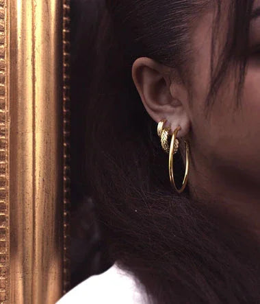 Alienora - Acciaio Dorato - Orecchini - Zag Bijoux visualizza 2