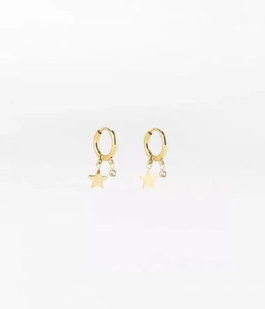 Lucky Star - Acciaio Dorato - Orecchini - Zag Bijoux