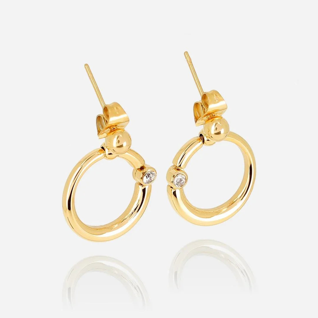Anello - Acciaio Dorato - Orecchini - Zag Bijoux