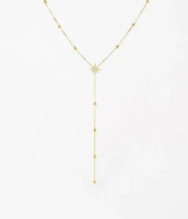 Isaac - Acero Dorado - Collar Mediano - Zag Bijoux