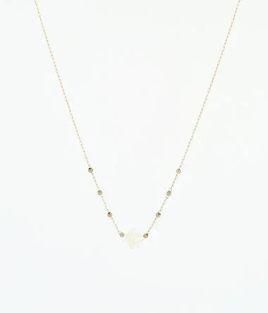 Velasquez - Golden Steel & White Mother-of-Parl - Halsband - Zag Bijoux