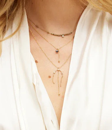 Céline - Altın Çelik - Kısa Kolye - Zag Bijoux