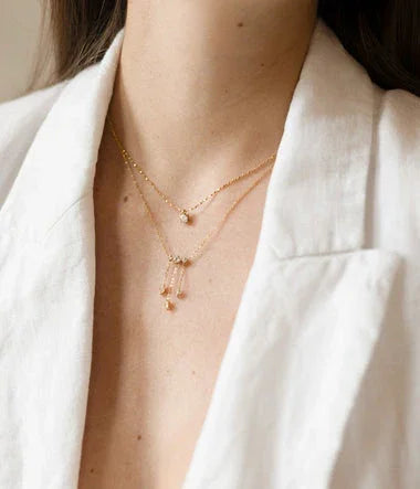 Serena - Golden Steel - Κολιέ - Zag Bijoux άποψη 2