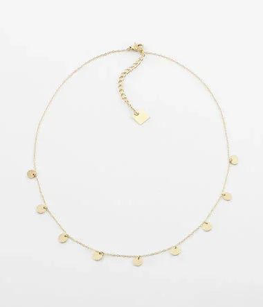 Κομφετί - Χρυσό Ατσάλι - Κοντό Κολιέ - Zag Bijoux