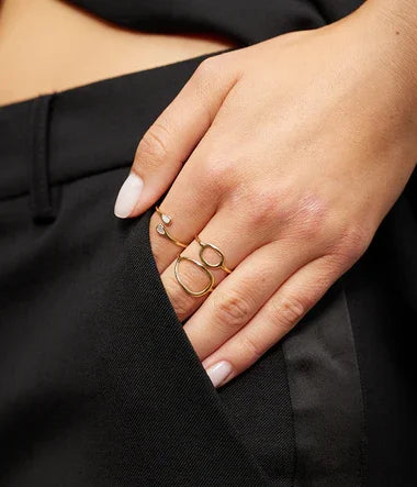 Apolo - Złota stal - Pierścień - Zag Bijoux widok 2