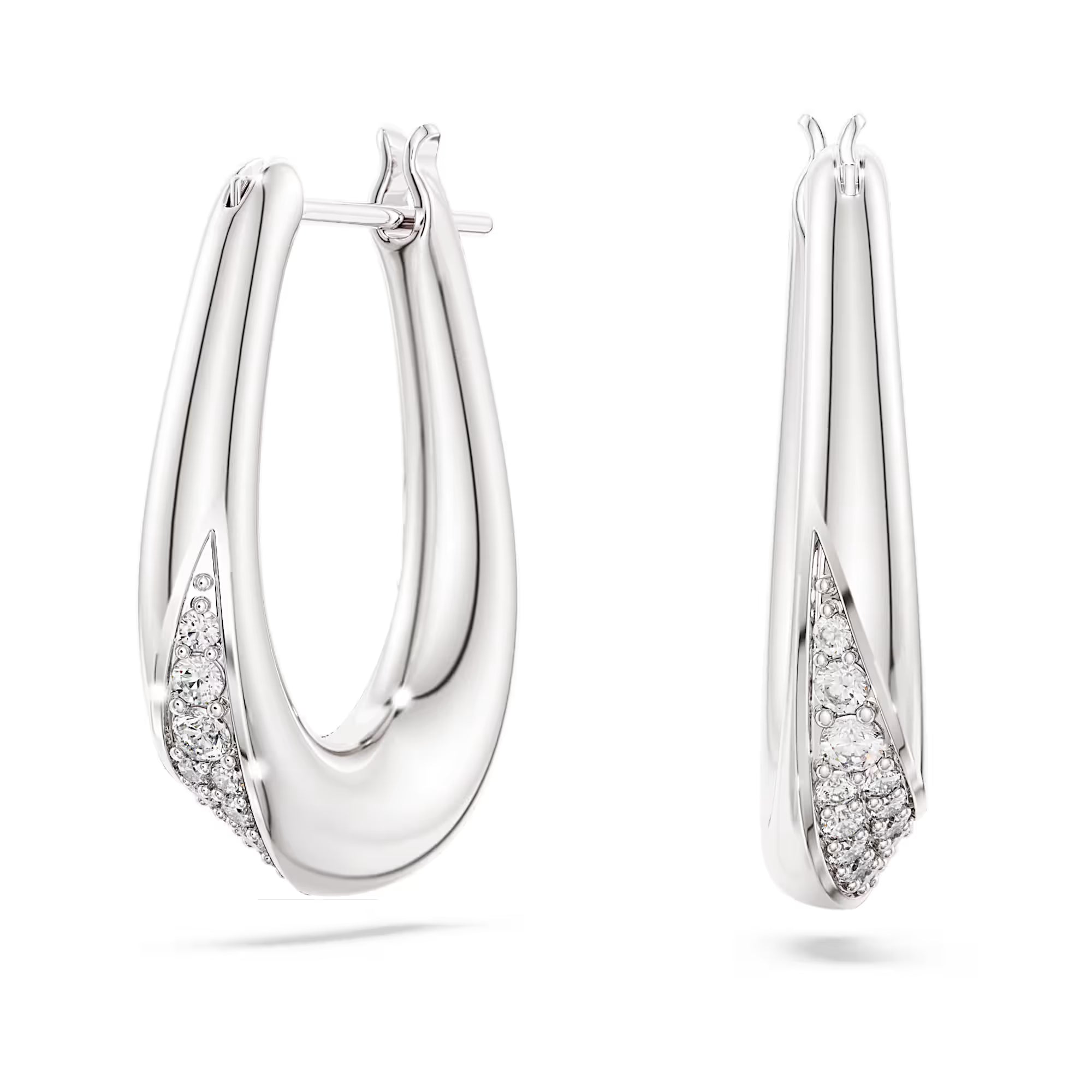 Kruhové náušnice - Swarovski - Classica - Kulatý střih - Sterling Silver