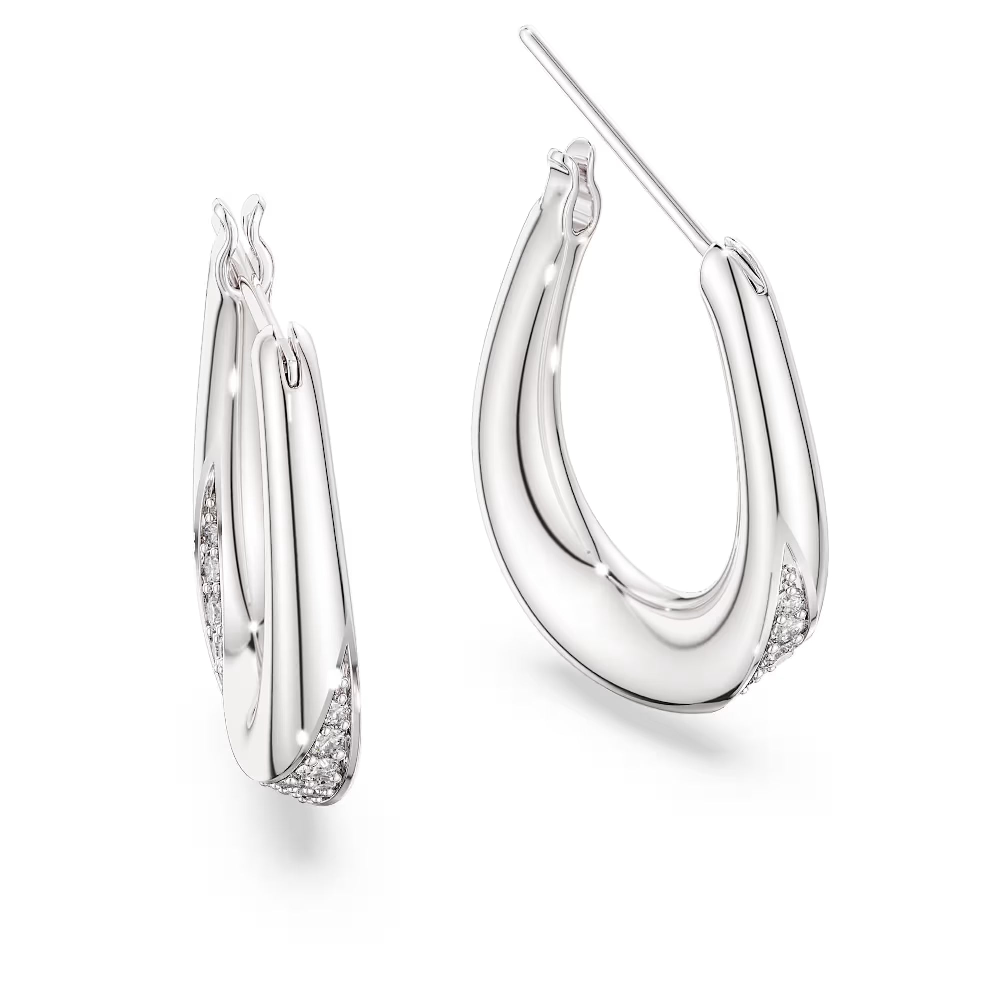 Kruhové náušnice - Swarovski - Classica - Kulatý střih - Sterling Silver