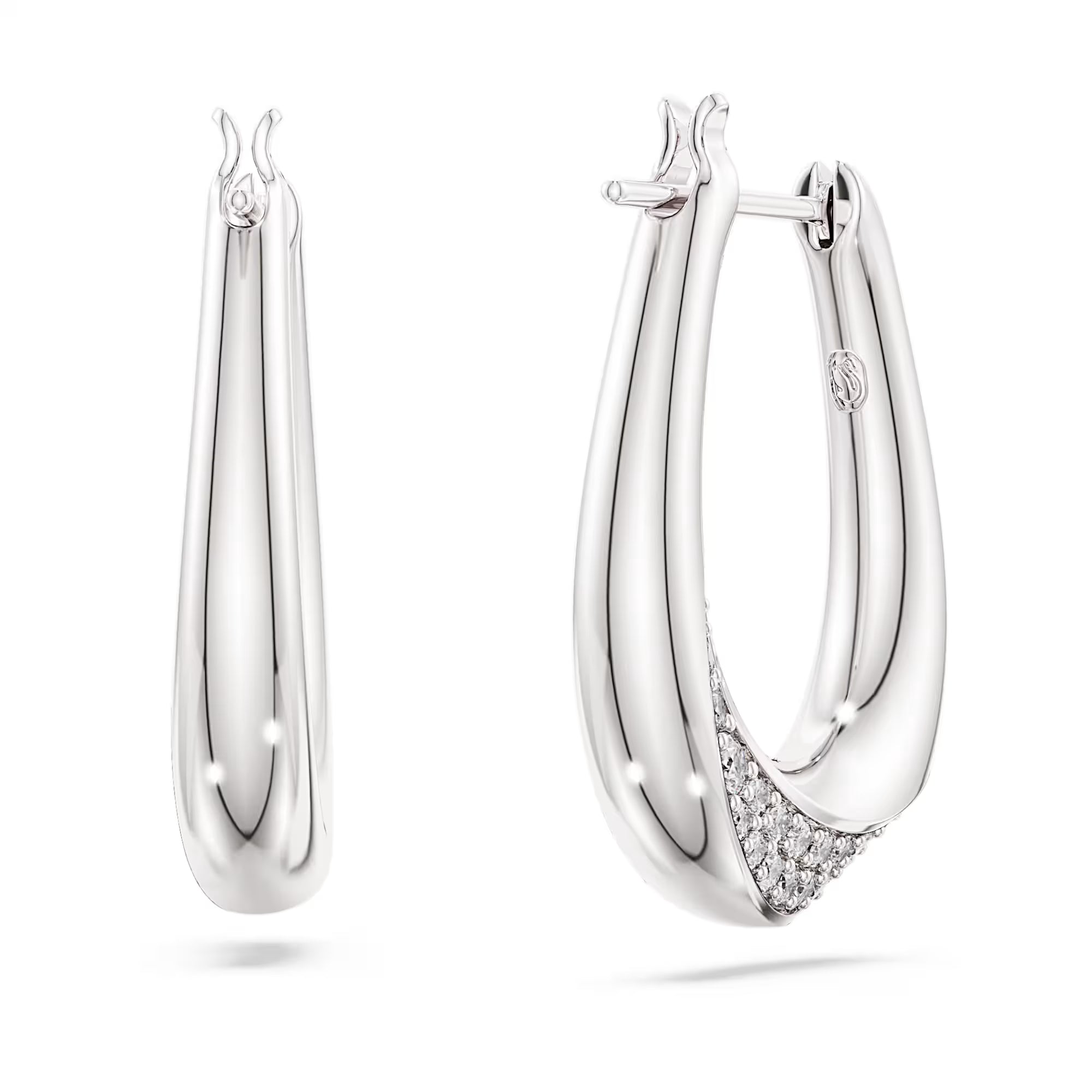 Kruhové náušnice - Swarovski - Classica - Kulatý střih - Sterling Silver