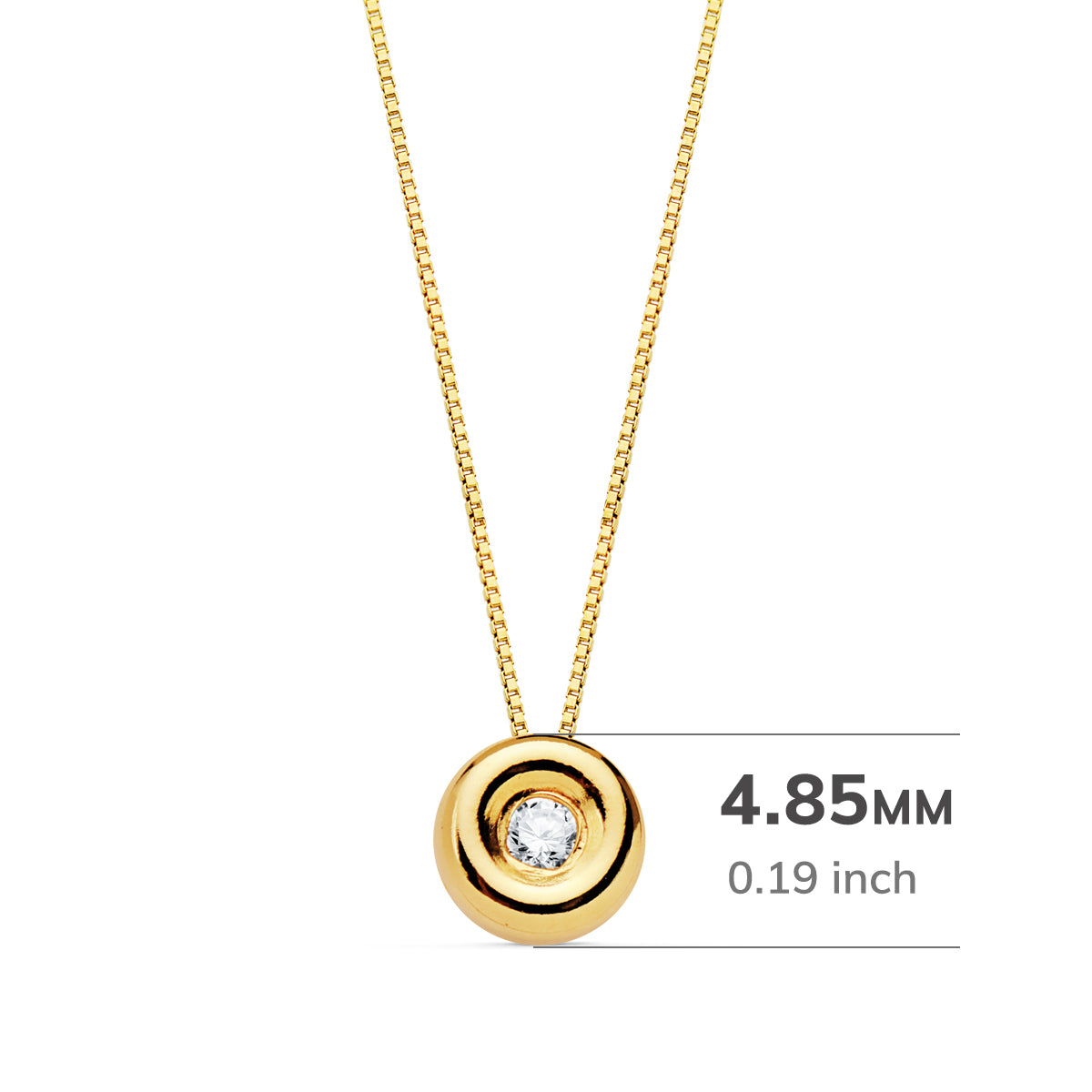 18K येलो गोल्ड चैटन 4.85 मिमी लैब डायमंड 1.50MM 0.015 Qts G-VS2 चेन 42CM में चोकर