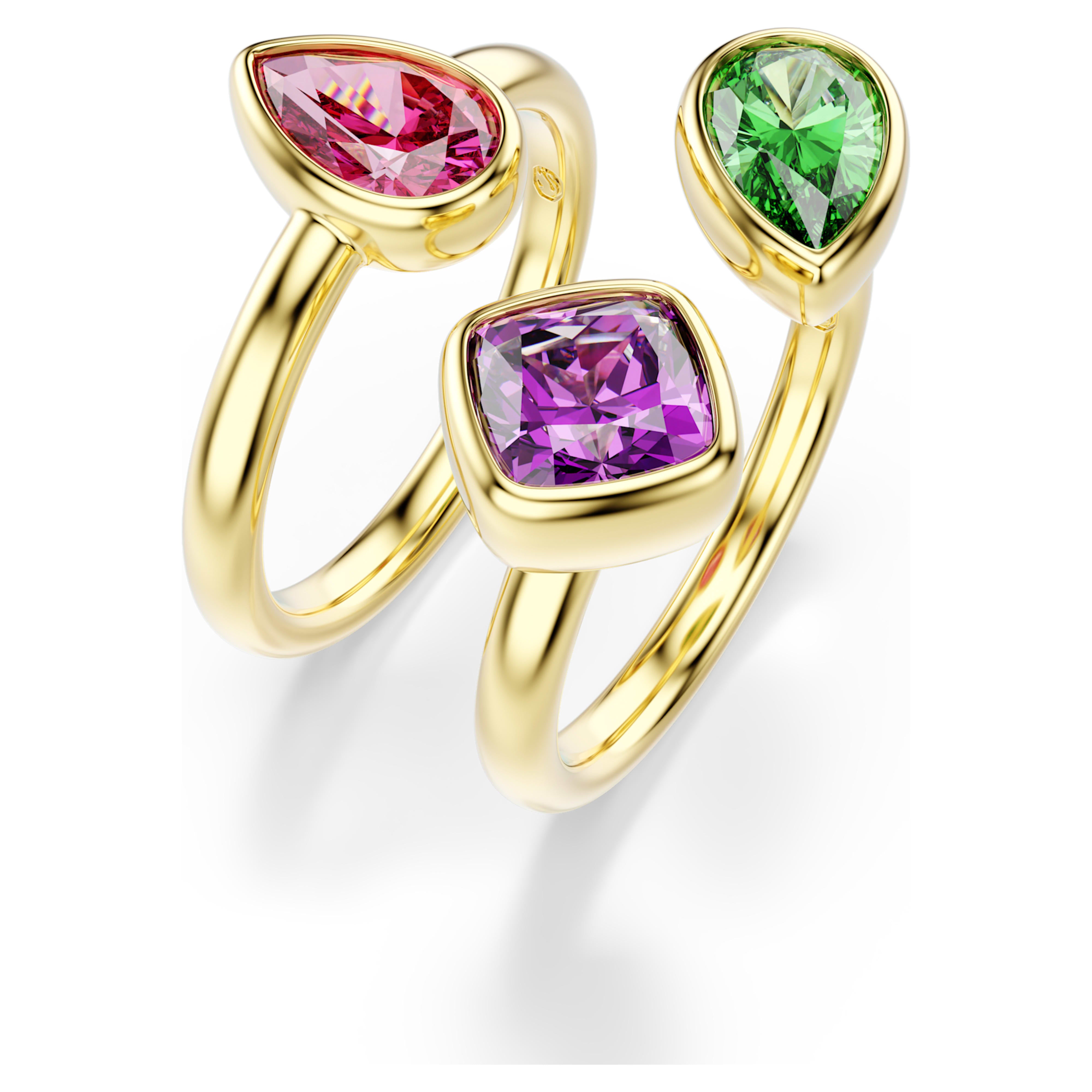 Bague Cocktail Swarovski - Imber Organic - Multicolore & Doré vue 5