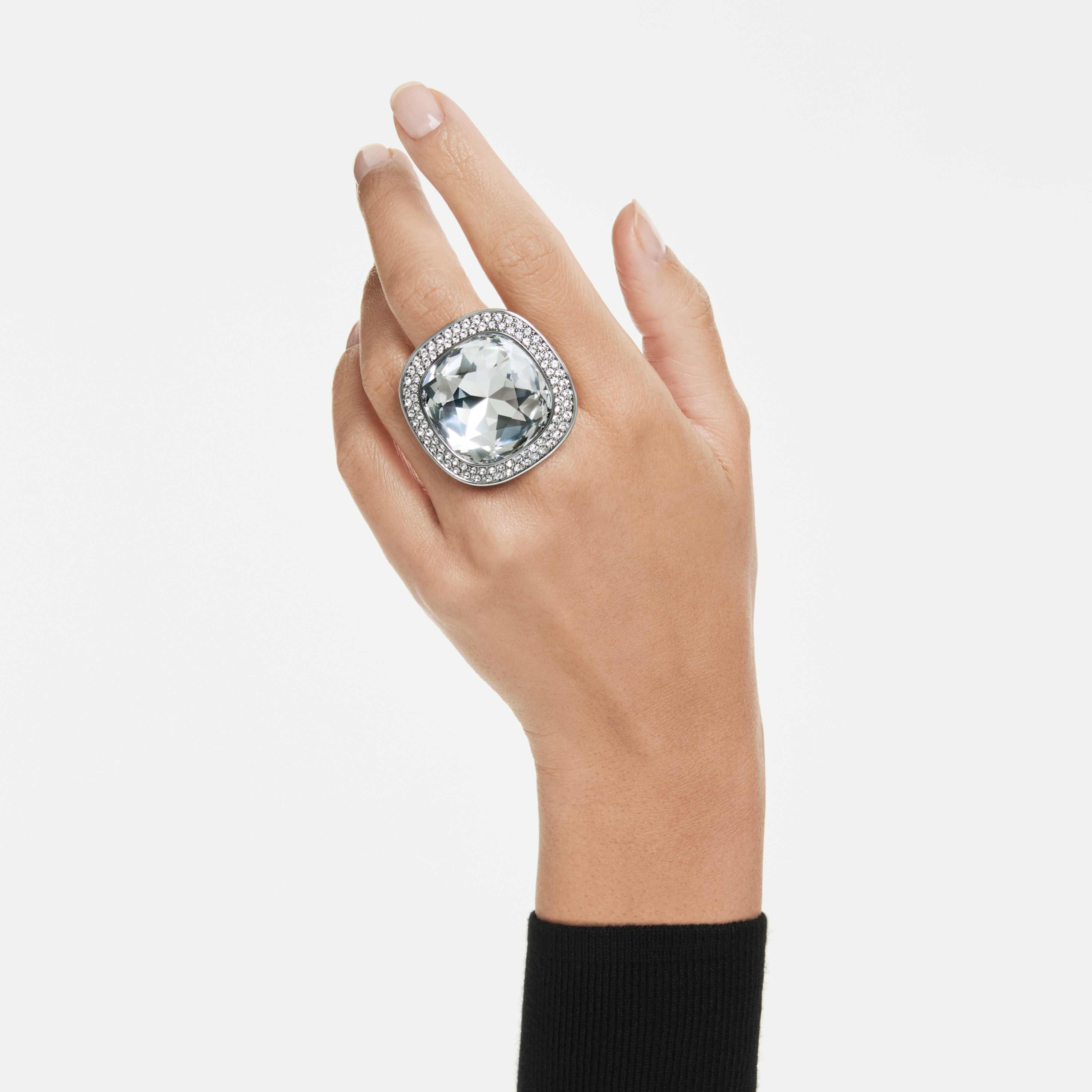 Bague Cocktail Swarovski - Una Angelic Cushion - Incolore vue 3