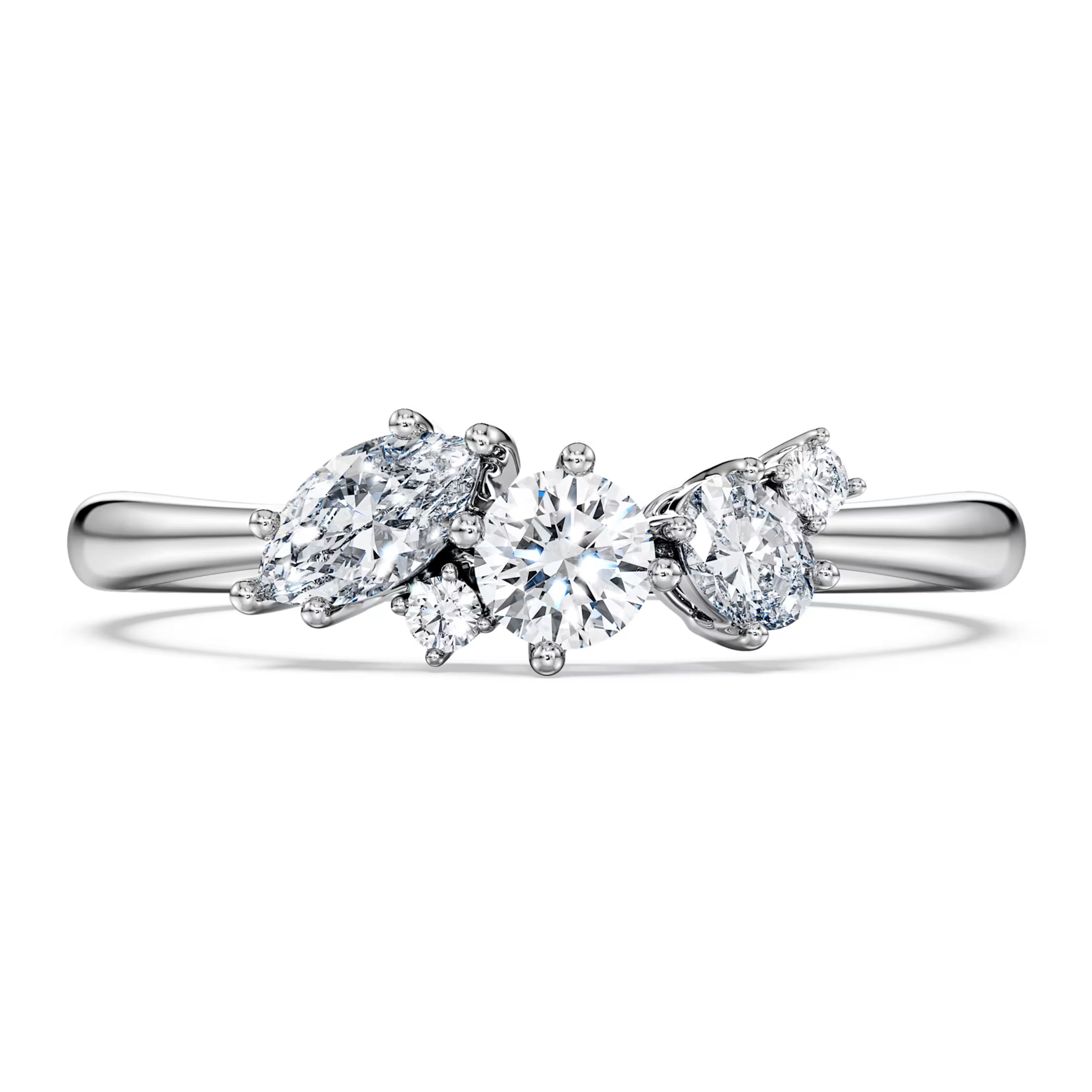 Swarovski ring - Galaxy Synthetic diamonds. ct - Sterling silver view 4