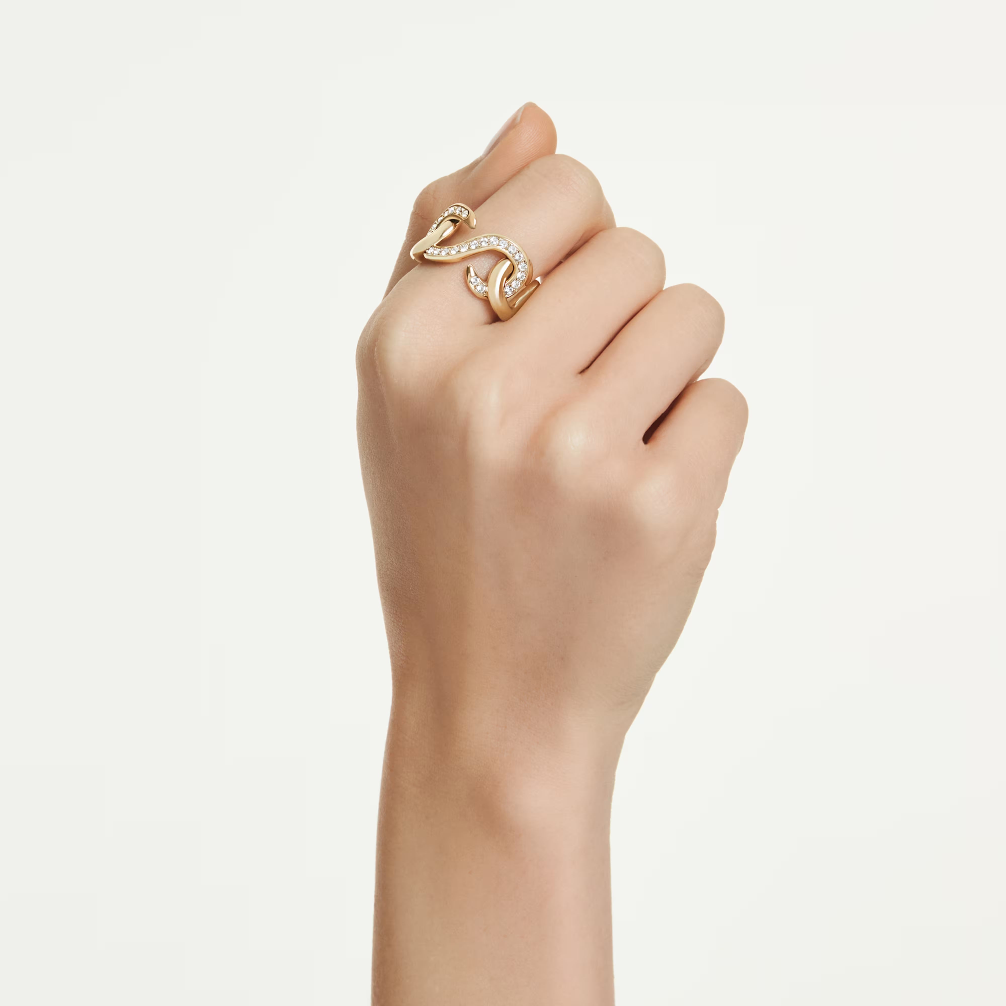 Dextera Weißer Damenring aus 18 Karat Gold – Swarovski