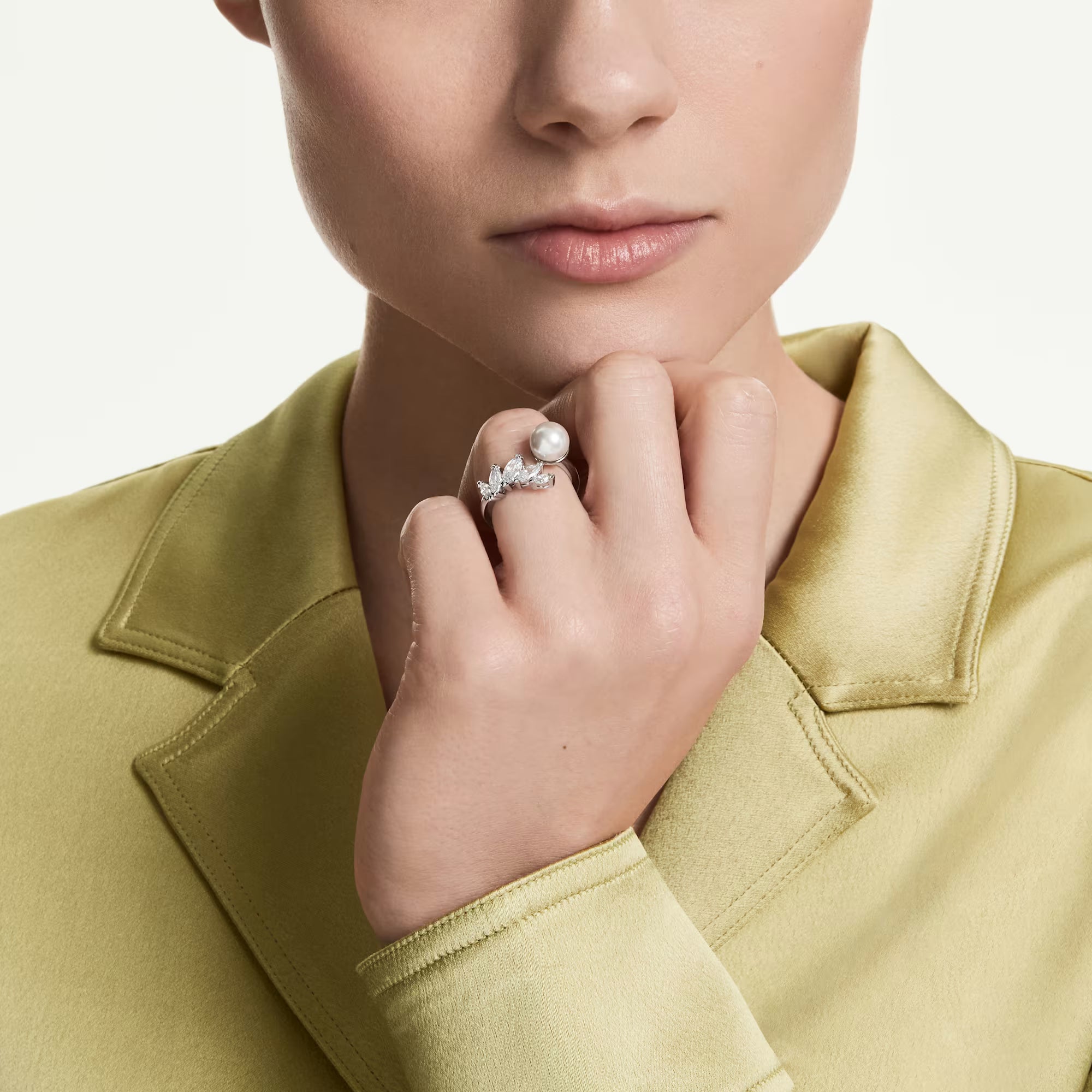 Swarovski Ring - Mesmera - Marquise Cut - Hvit & Sølv