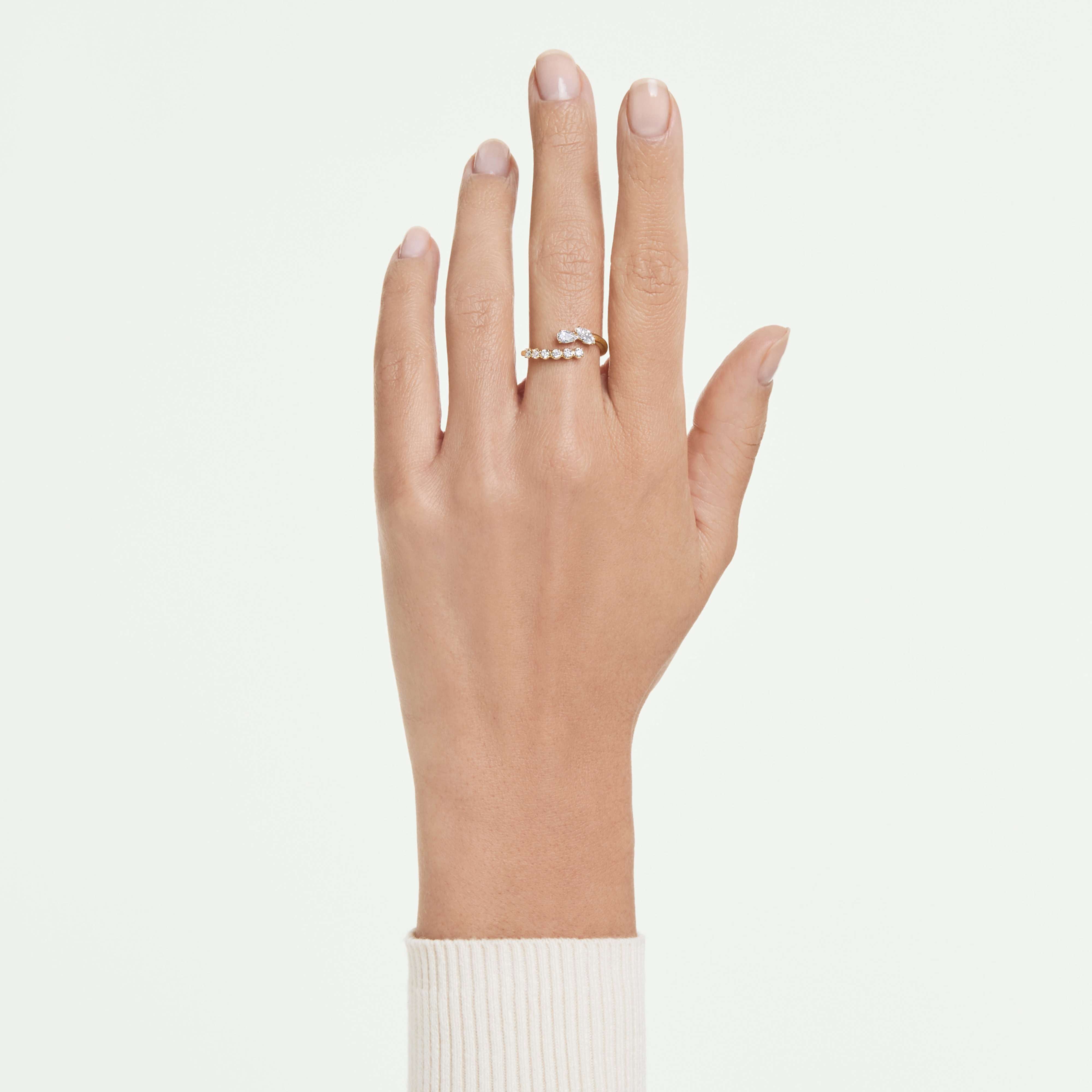 Bague Swarovski - Mesmera Attract - Blanc & Doré vue 3